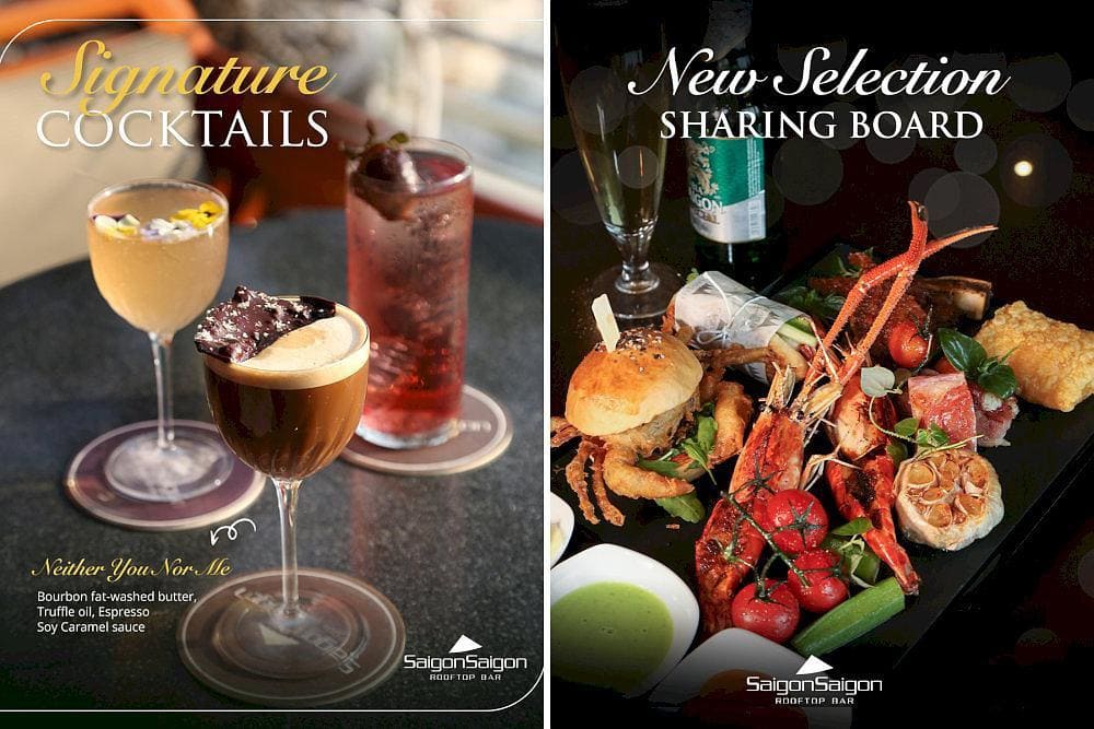 Sip on signature blends like the iconic cocktail, a tropical escape in every glass (Source: Saigon Saigon Rooftop Bar)